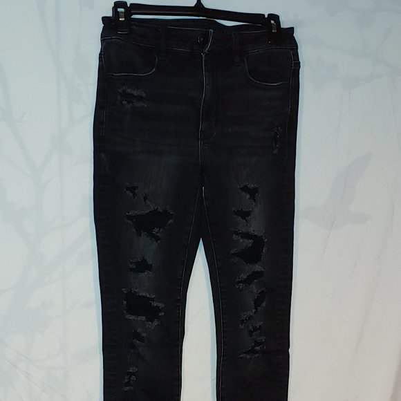 Black American Eagle Jeggings size 6 - Picture 1 of 10